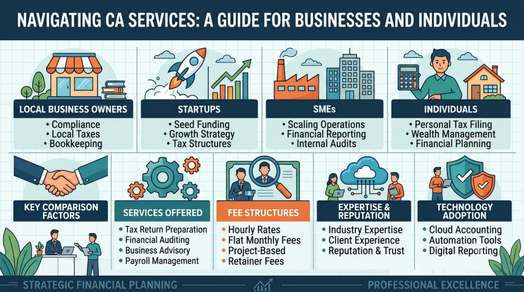Guide explaining CA services for businesses startups SMEs and individuals in Bhopal